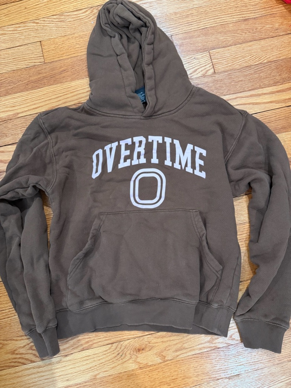 Overtime Youth Sweatshirt Brown & Pink Large (Runs a Little Small)